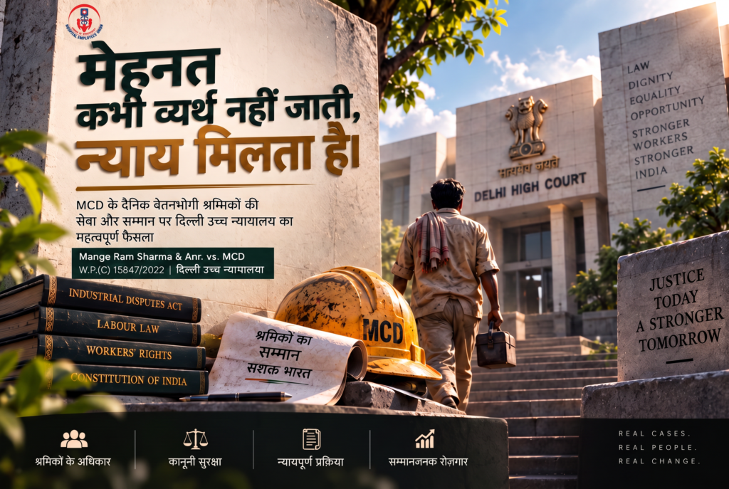 MCD कर्मचारी: Delhi High Court का नौकरी बहाली का आदेश
